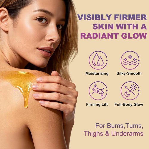 Body Firming Oil for Women, After Shower Body Oil for Crepe Skin, Hydrating Shower Oil with Hyaluronic Acid, Jojoba Oil, Vitamin E & Lavender Oil, Lightweight Non-Greasy Full Body Moisturizer, 4 Fl Oz