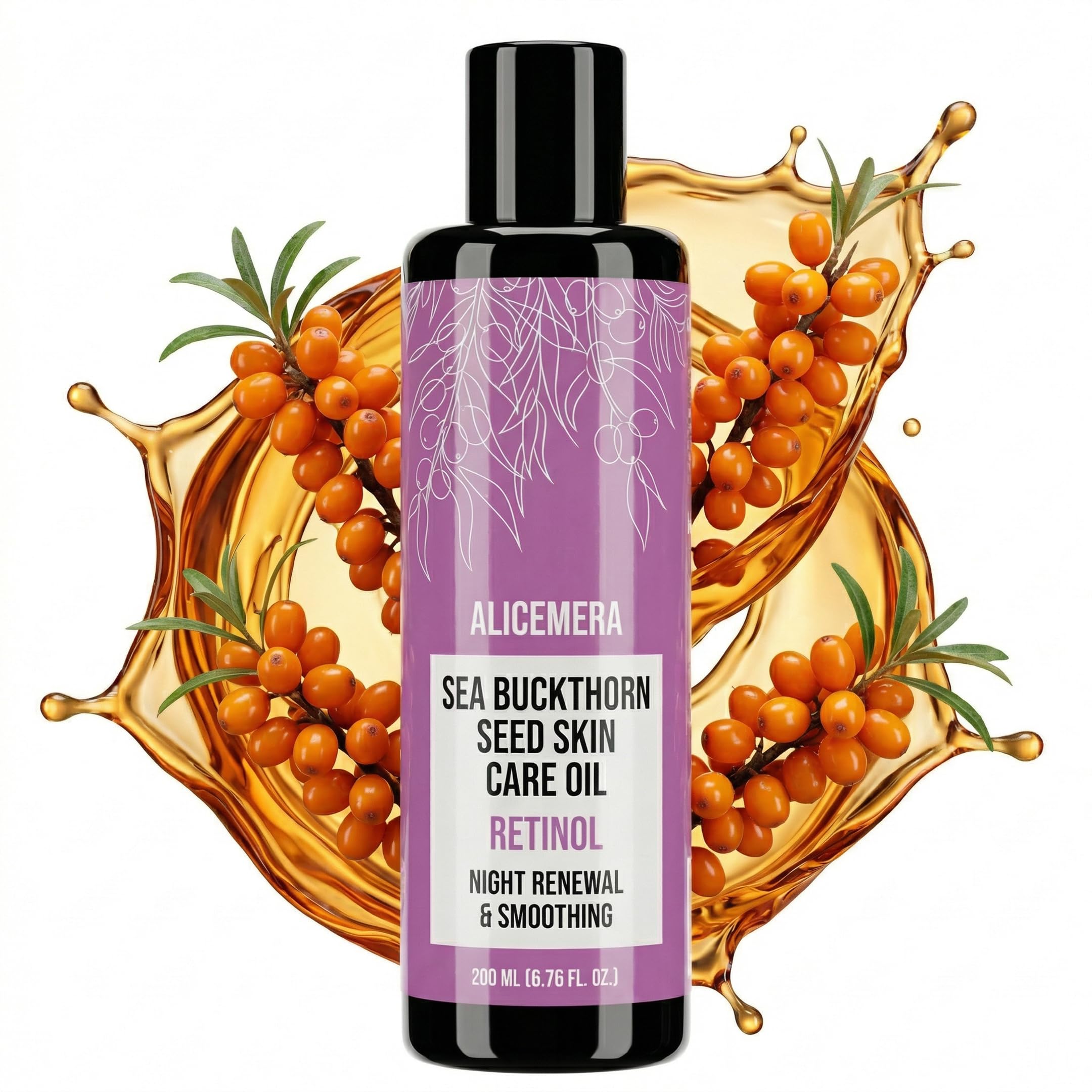 Vitamin C Body Oil for Dry Skin – Moisturizing & Brightening Skin Oil with Aloe Vera, Sea Buckthorn & Vitamin E – Nourishing Skincare – 6.76 oz